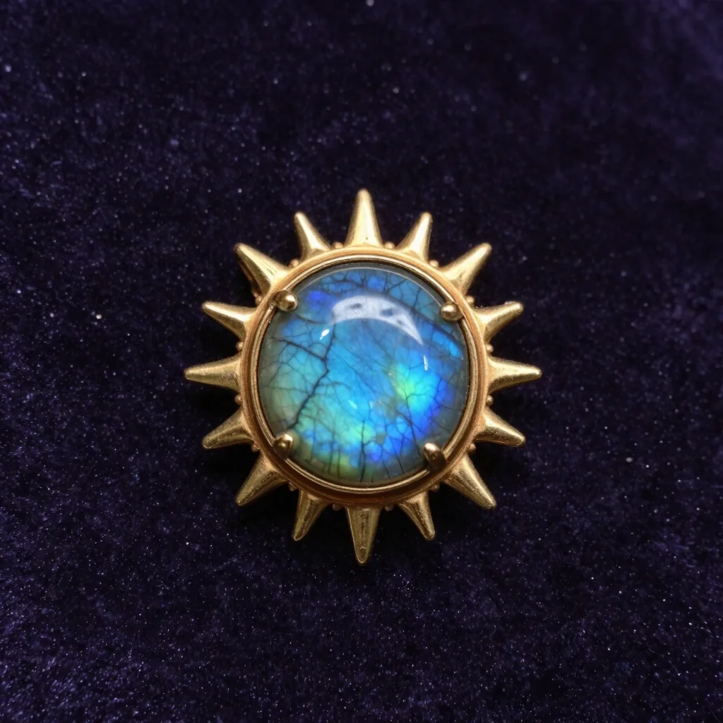 Wheel of Fortune Labradorite Amulet