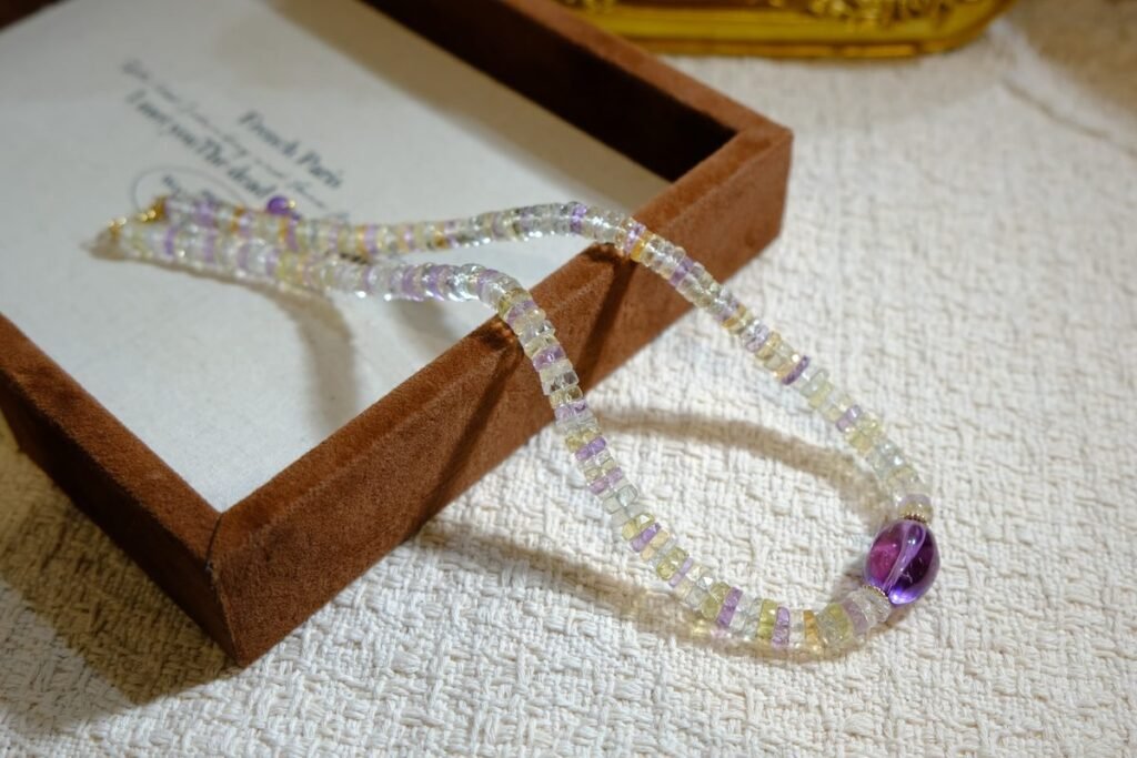 7 Chakra Balancing Necklace with Amethyst