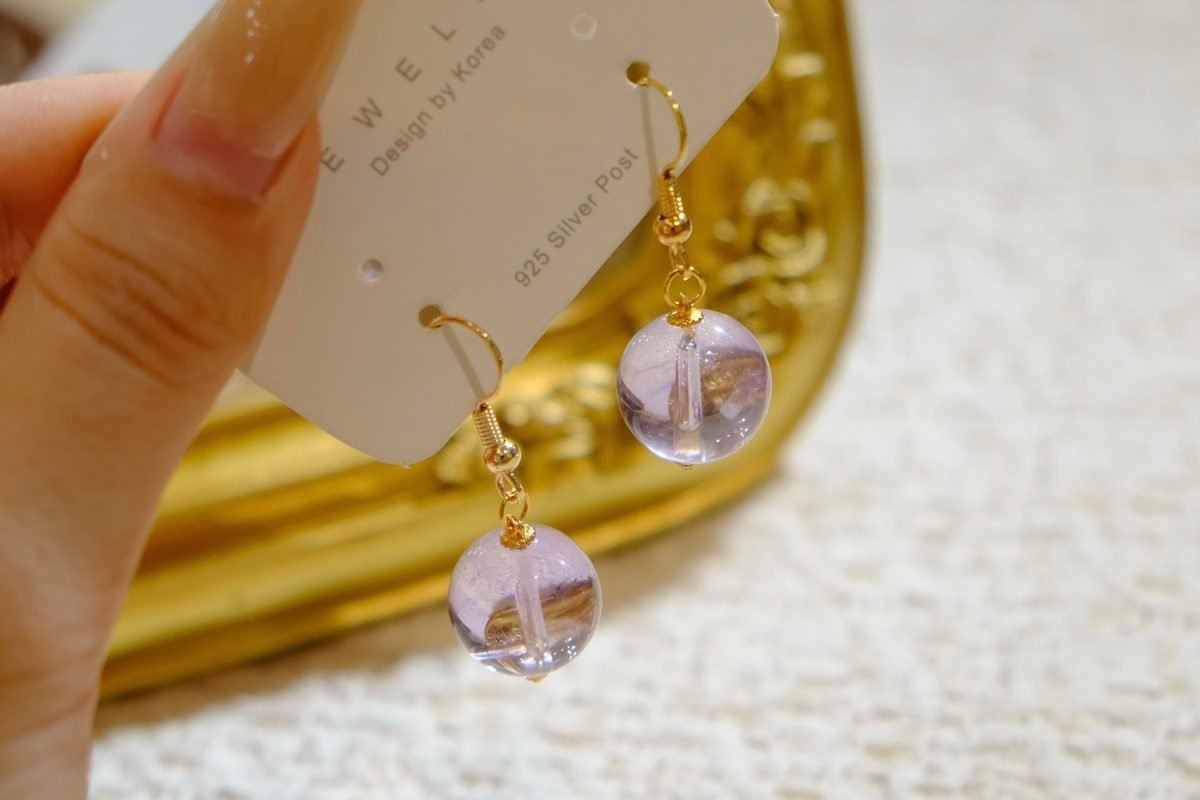 13mm Amethyst Earrings - Image 2