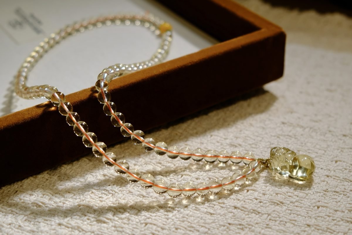 6mm Citrine Bracelet with Amber
