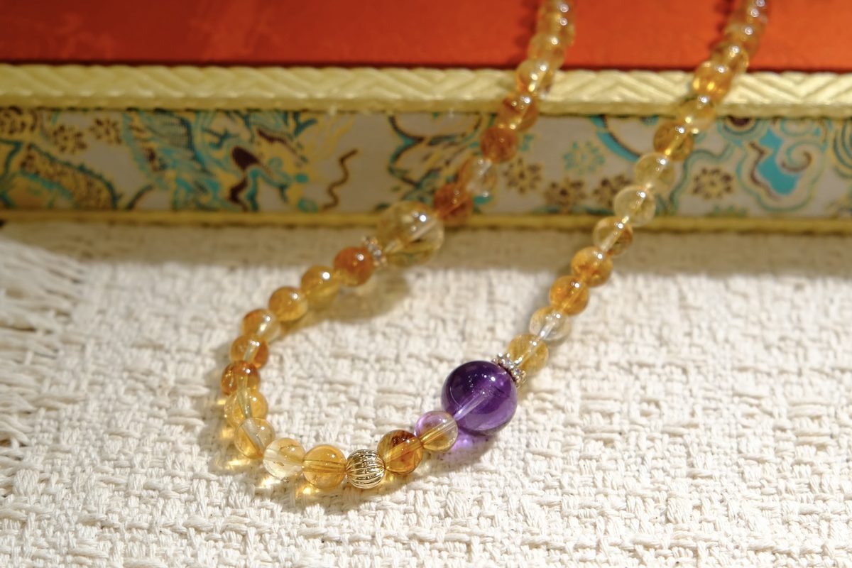 6mm 7 Chakra Balancing Bracelet with Amethyst
