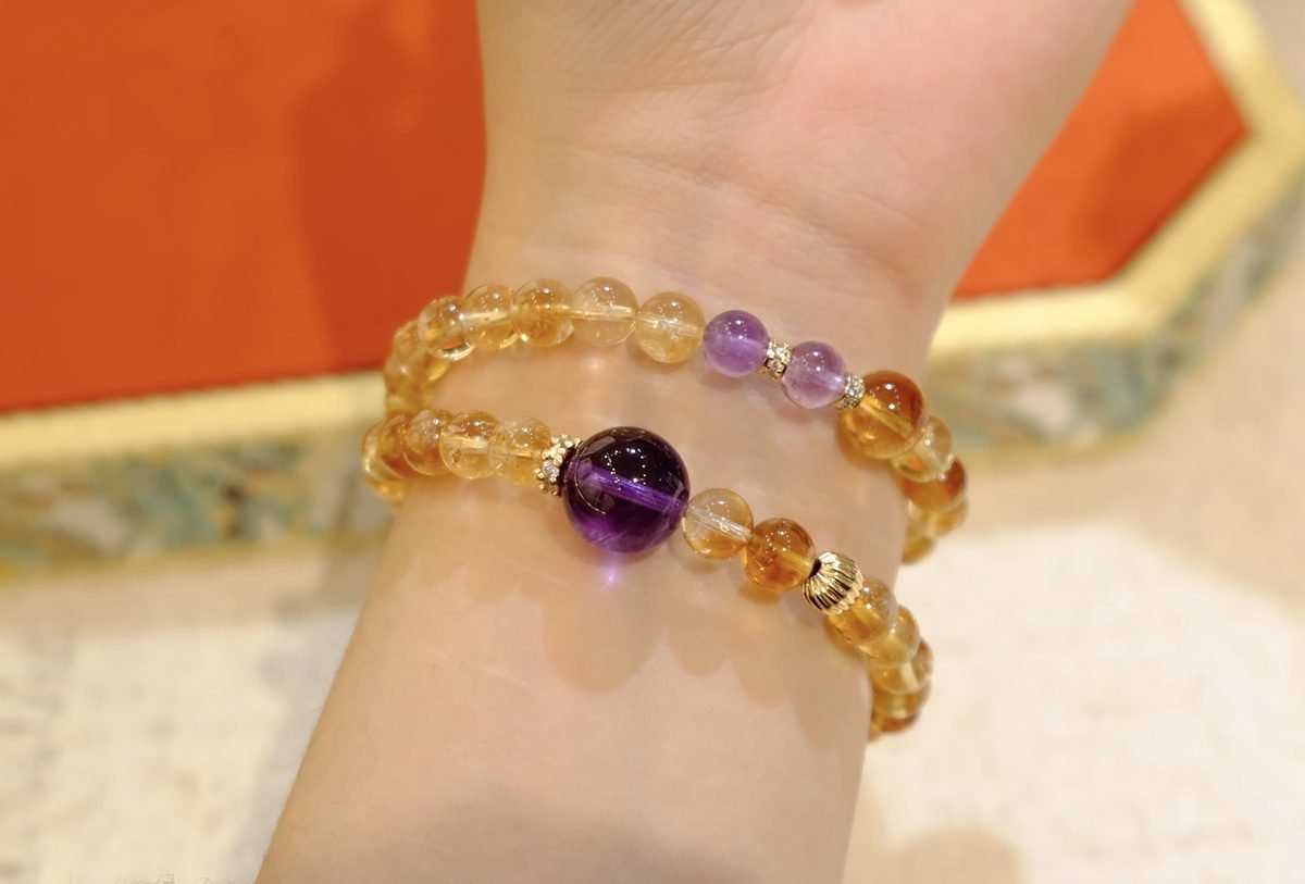 6mm 7 Chakra Balancing Bracelet with Amethyst - Image 8