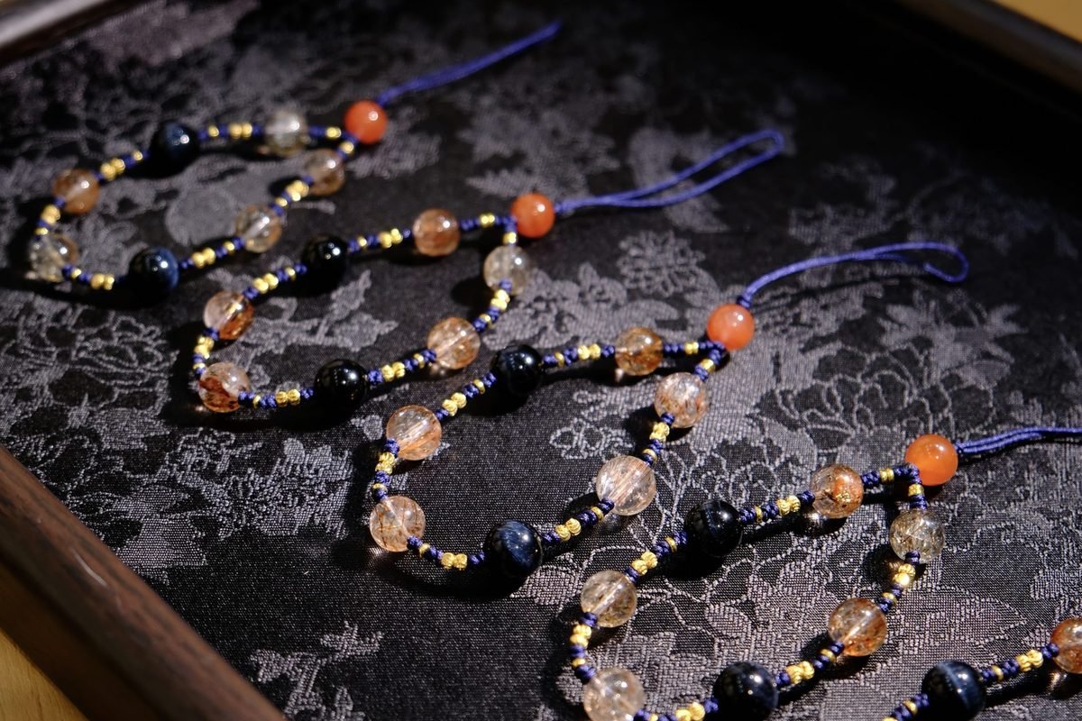 10mm Citrine Bracelet with Red Agate & Tiger Eye