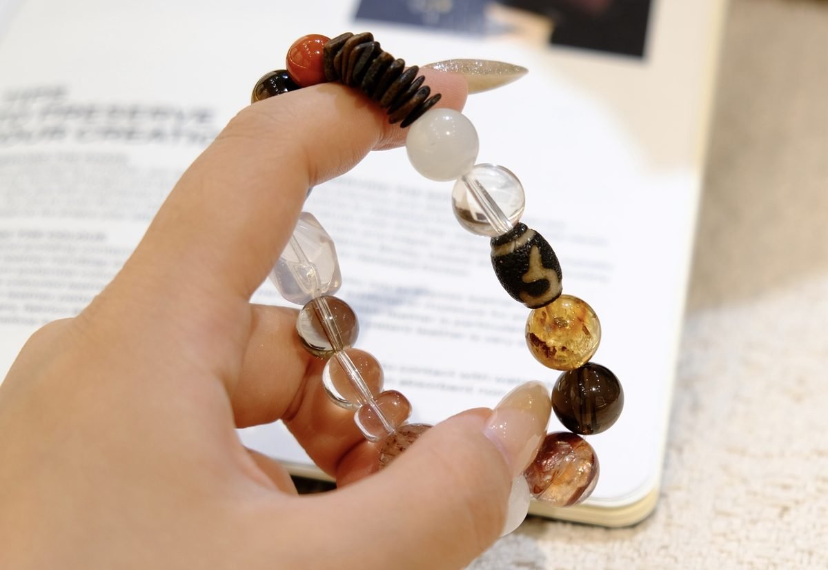 14mm 7 Chakra Balancing Bracelet with Red Agate - Image 3