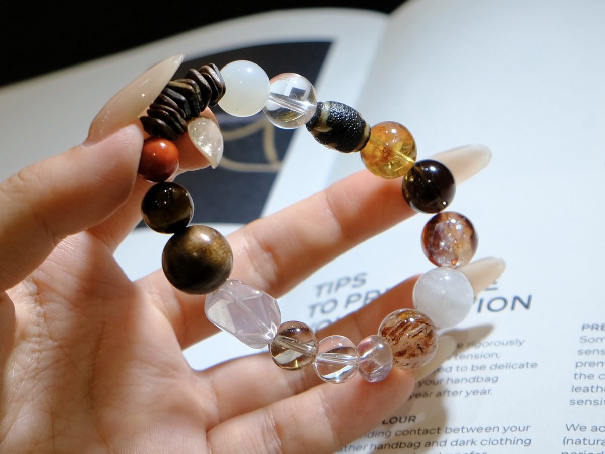 14mm 7 Chakra Balancing Bracelet with Red Agate - Image 5