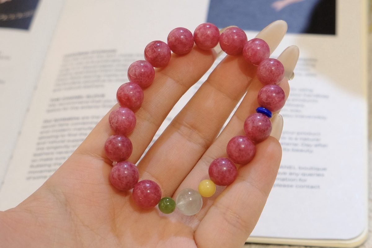 10mm Rose Quartz Bracelet with Prehnite