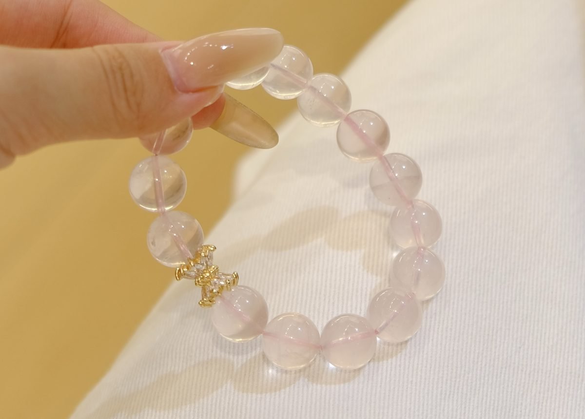 12mm Rose Quartz Bracelet — Ref. 00160 - Image 2