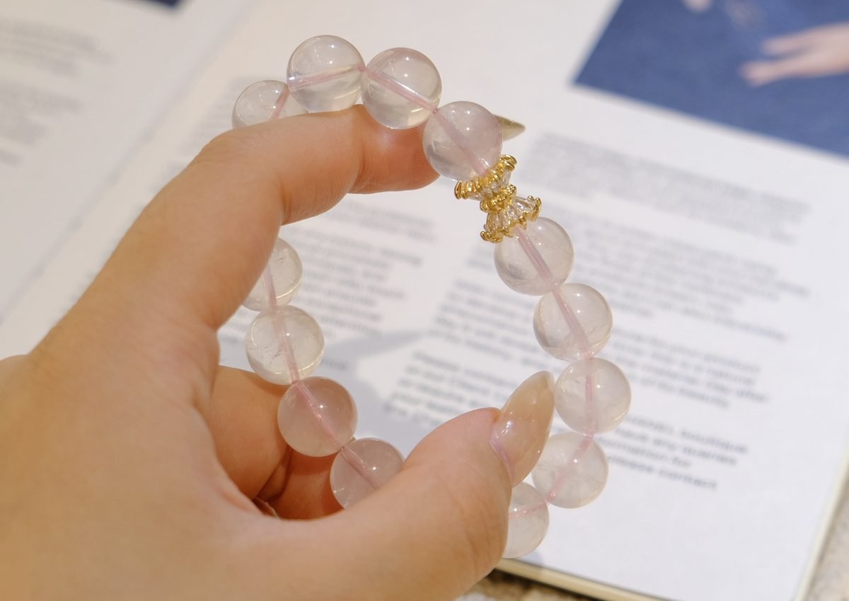 12mm Rose Quartz Bracelet — Ref. 00160 - Image 3