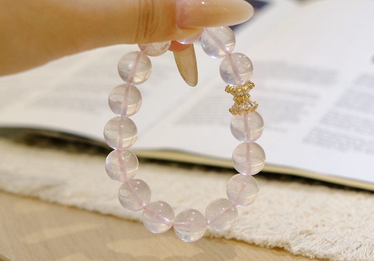 12mm Rose Quartz Bracelet — Ref. 00160 - Image 4