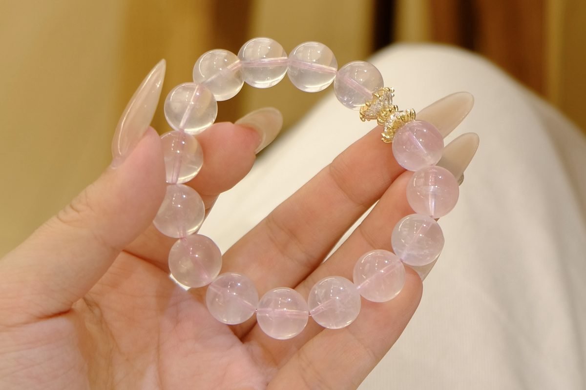 12mm Rose Quartz Bracelet — Ref. 00160 - Image 5