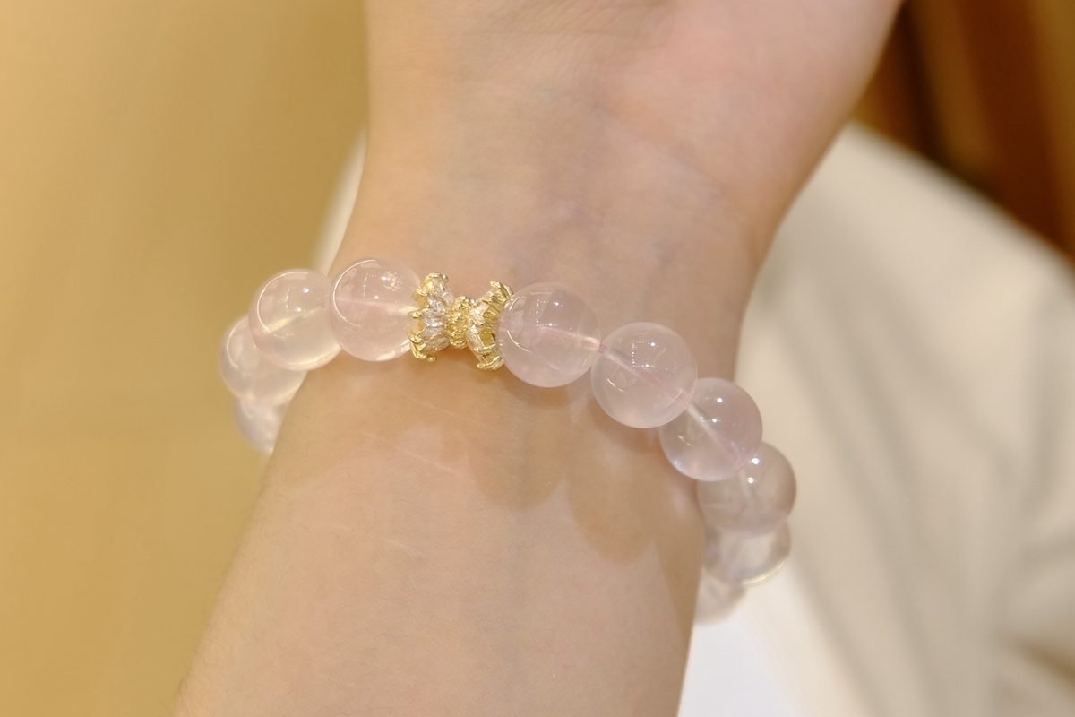 12mm Rose Quartz Bracelet — Ref. 00160 - Image 6