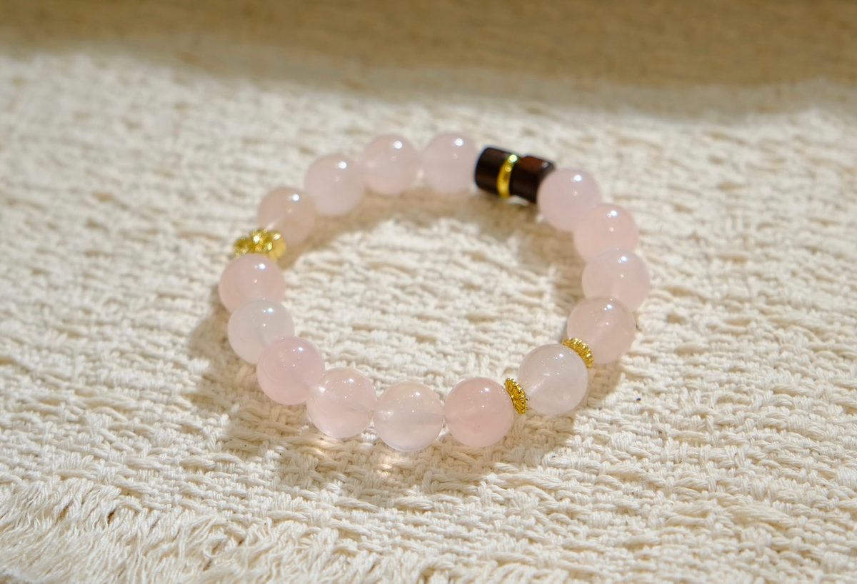 10mm Rose Quartz Bracelet — Ref. 00246