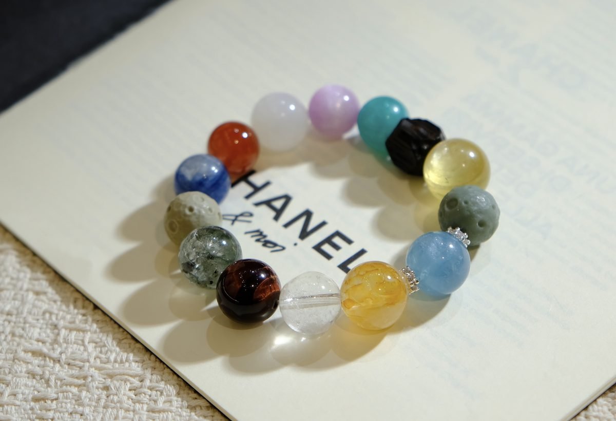 14mm 7 Chakra Balancing Bracelet with Jade