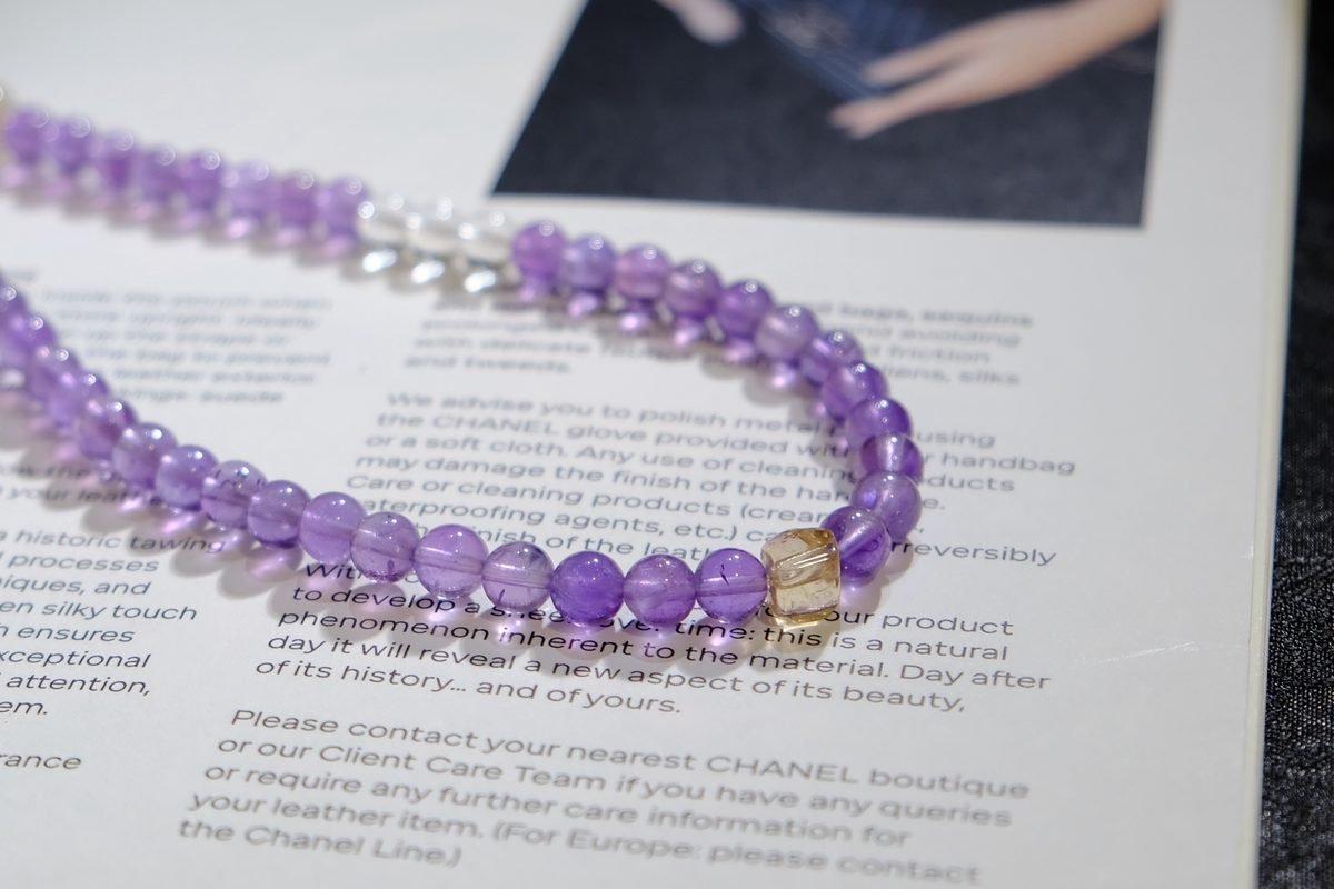 6mm Amethyst Bracelet — Ref. 00298 - Image 2