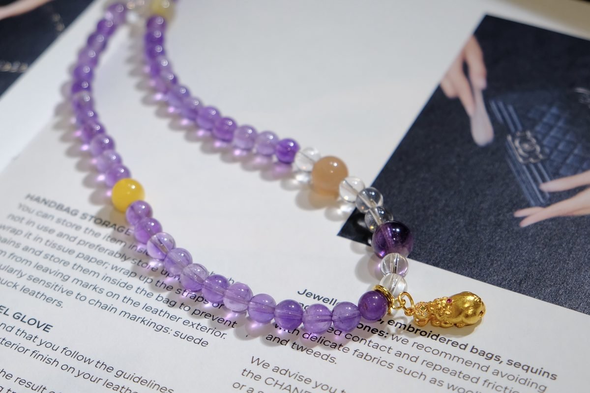 6mm Amethyst Bracelet — Ref. 00298 - Image 3