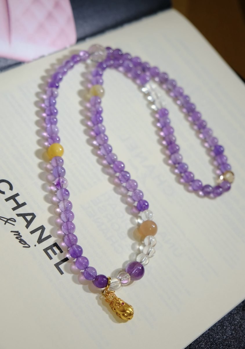 6mm Amethyst Bracelet — Ref. 00298 - Image 4