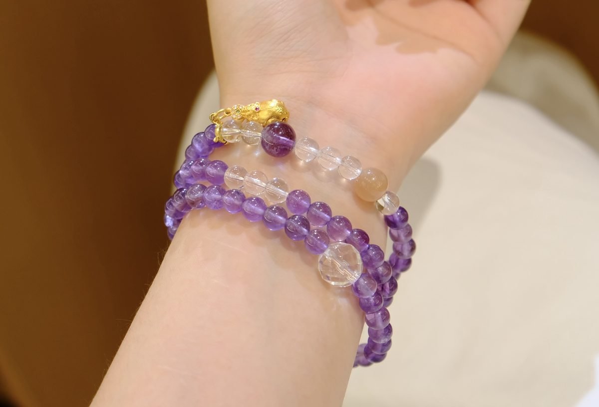 6mm Amethyst Bracelet — Ref. 00298 - Image 6