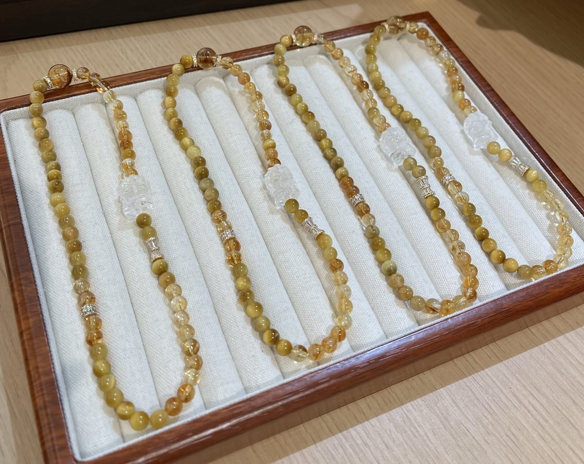 6mm Citrine Bracelet with Tiger Eye — Ref. 00382 - Image 2