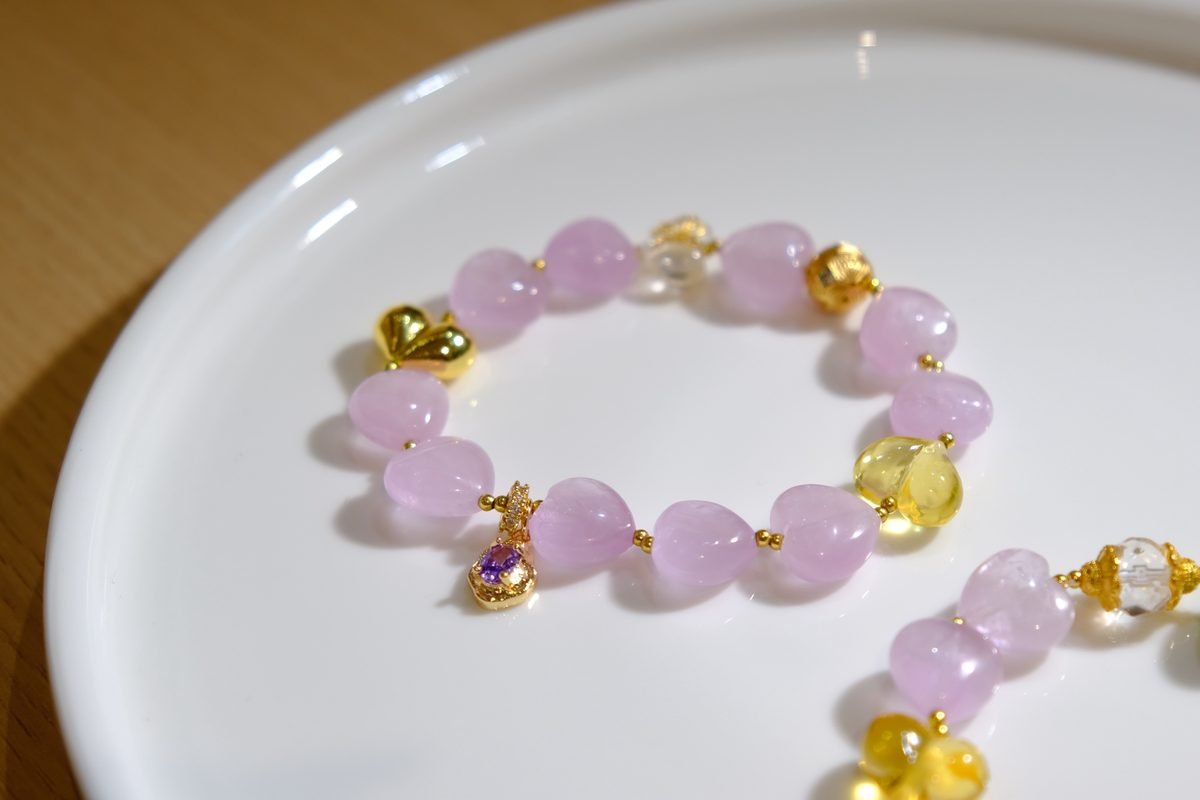 Amethyst Bracelet with Kunzite — Ref. 00498