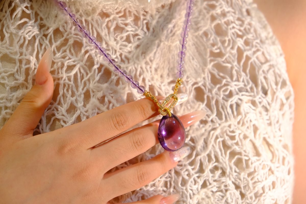 6mm Amethyst Necklace - Image 8