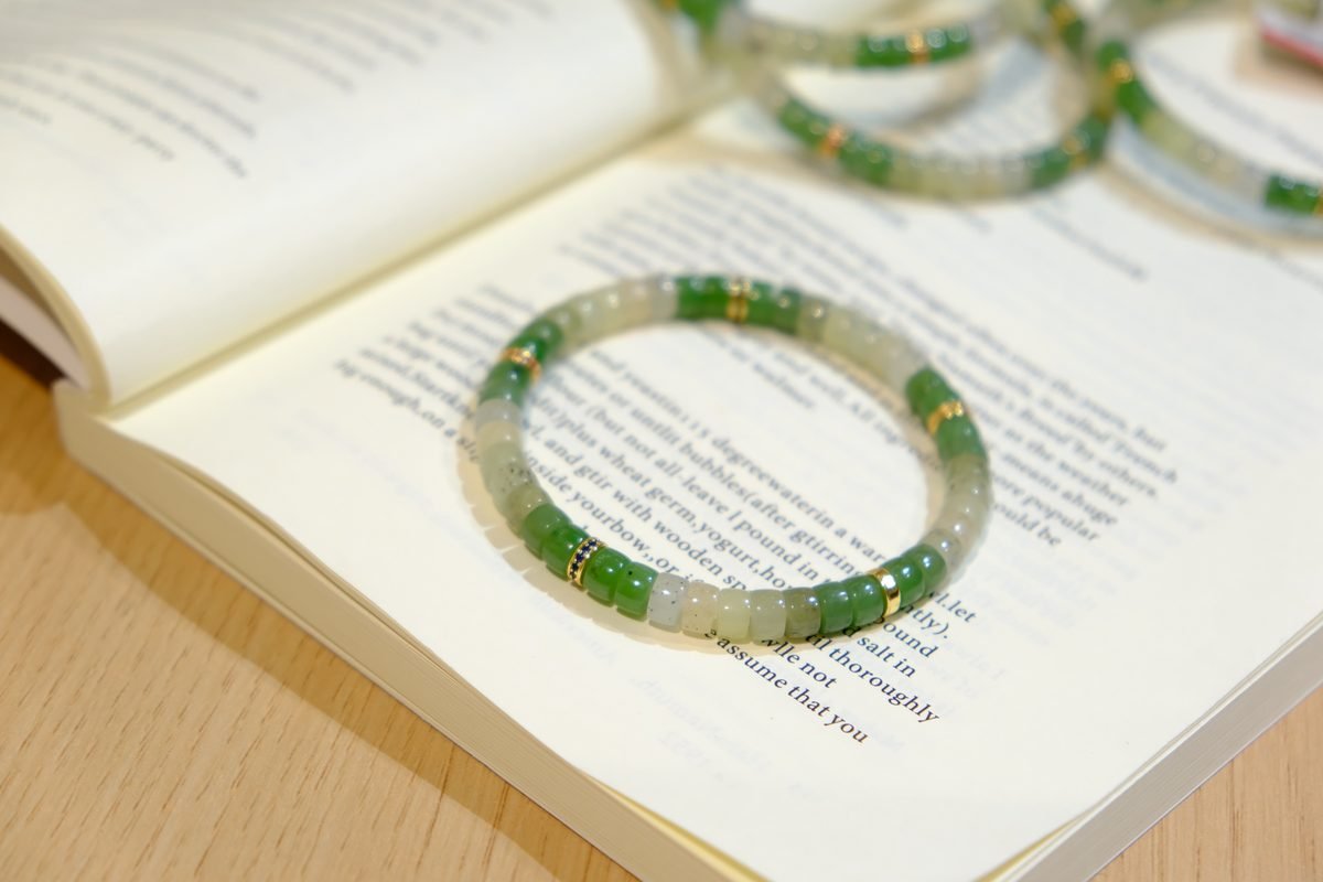 6mm 7 Chakra Balancing Bracelet with Jade — Ref. 00569