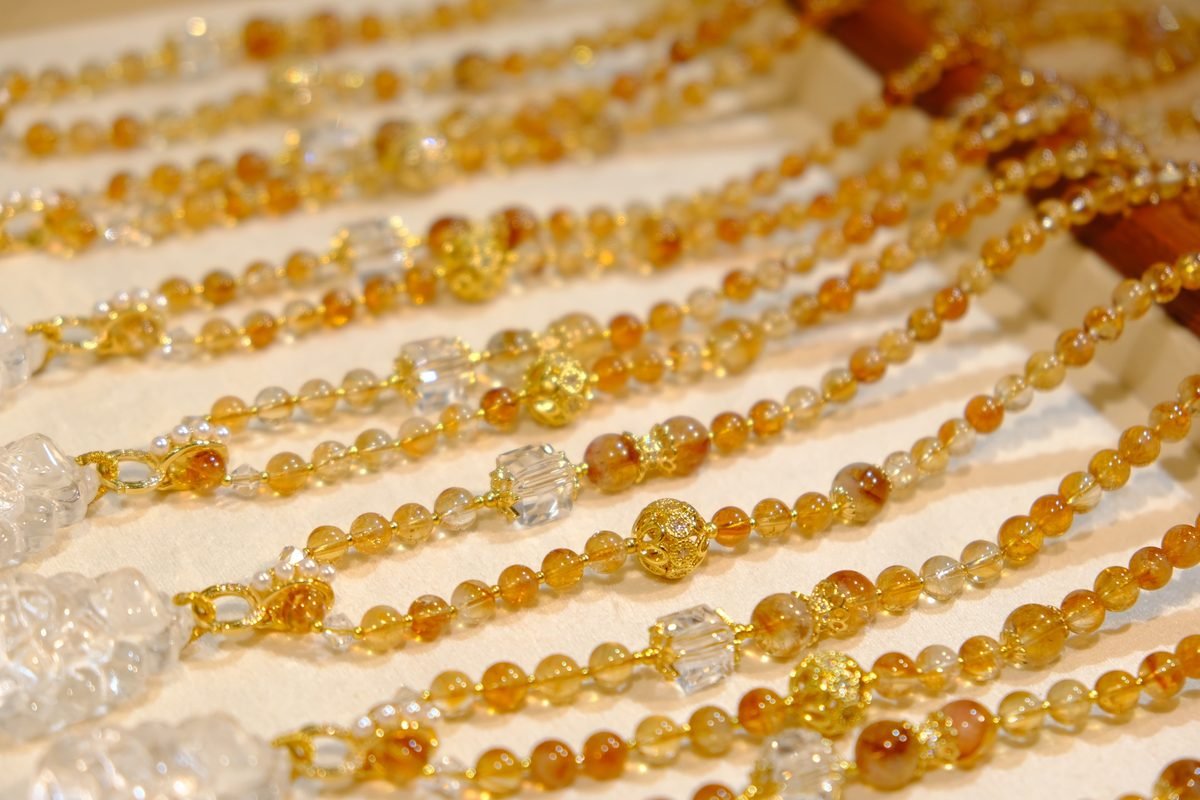 Citrine Bracelet with Clear Quartz — Ref. 00576 - Image 2