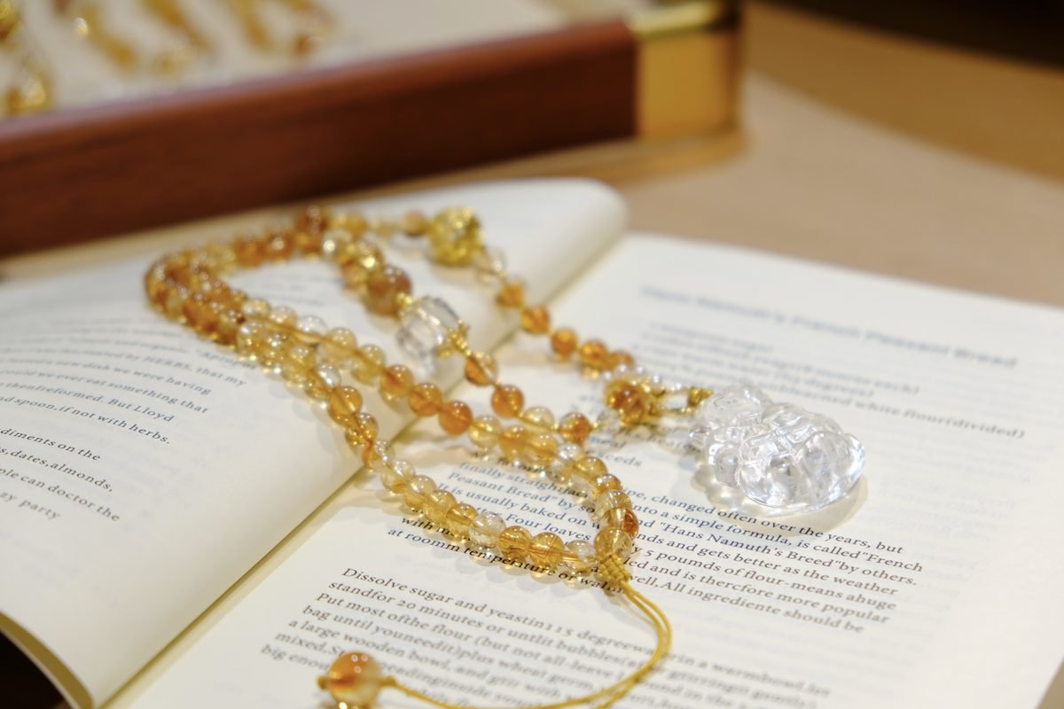 Citrine Bracelet with Clear Quartz — Ref. 00576 - Image 5