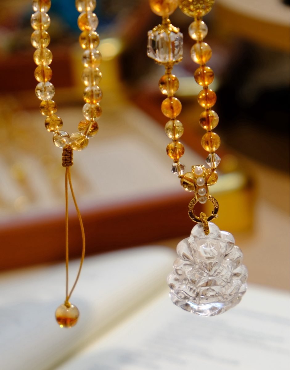Citrine Bracelet with Clear Quartz — Ref. 00576 - Image 6