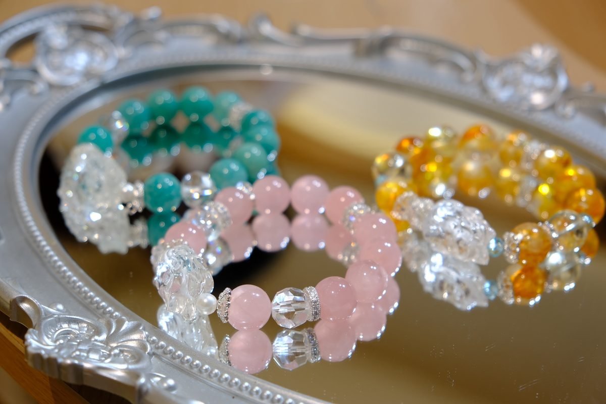 12mm Rose Quartz Bracelet with Clear Quartz