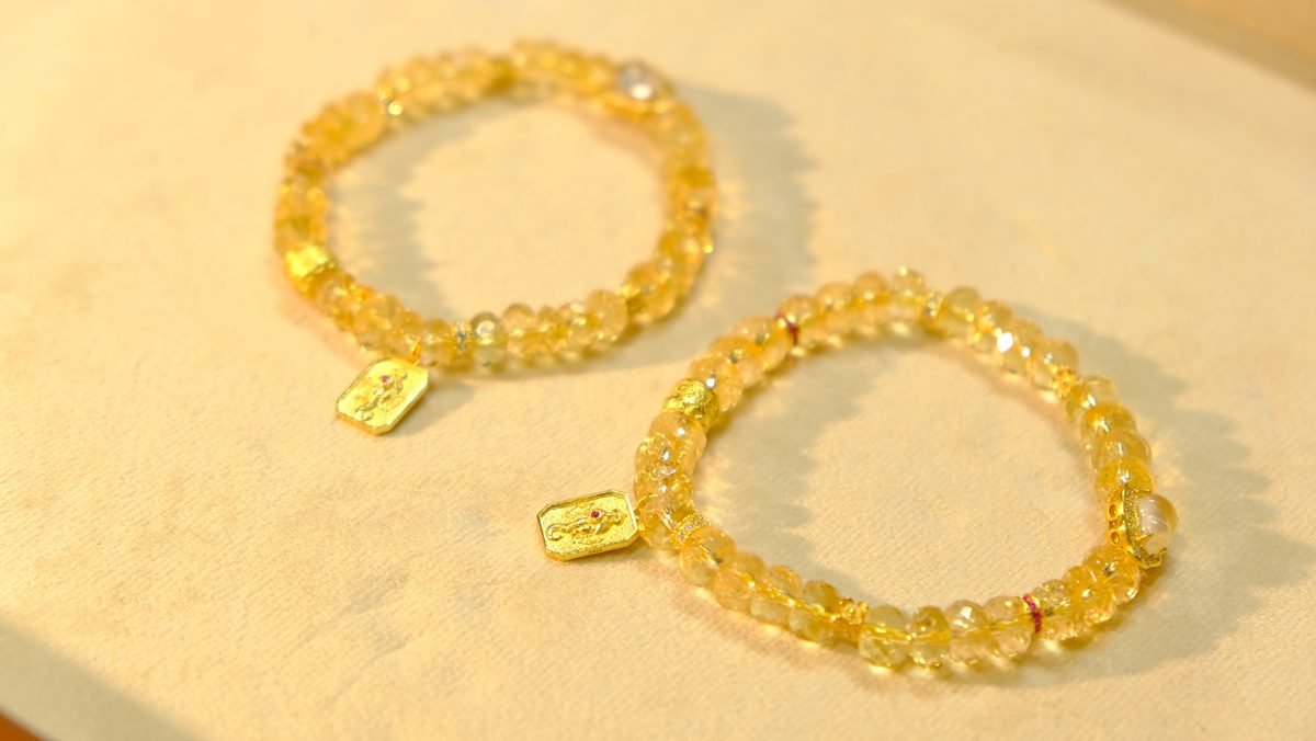 7mm Citrine Faceted Bracelet