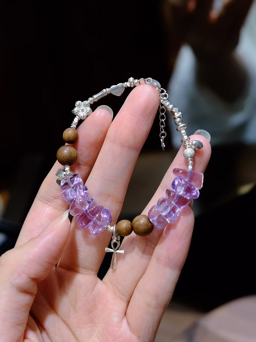 6-9mm Amethyst Chip Bracelet