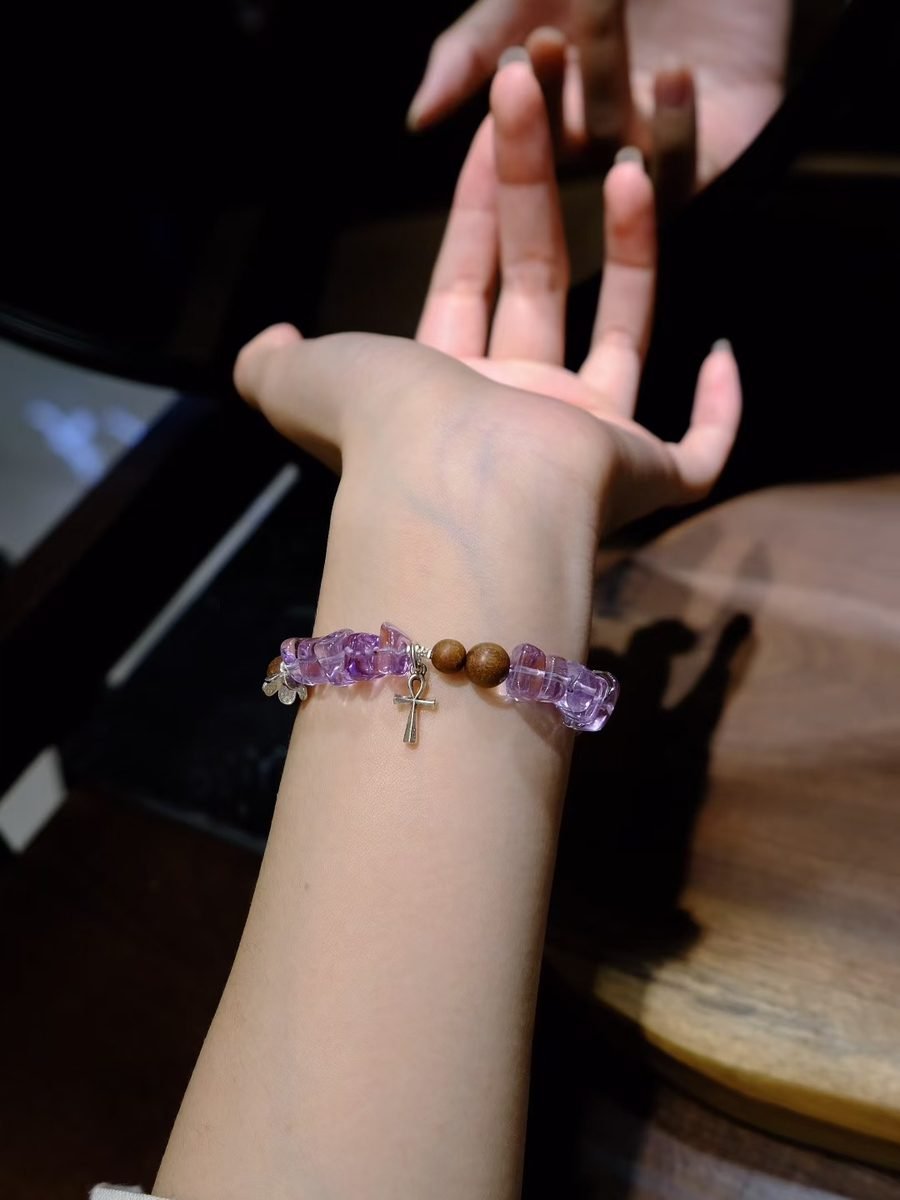 6-9mm Amethyst Chip Bracelet - Image 4