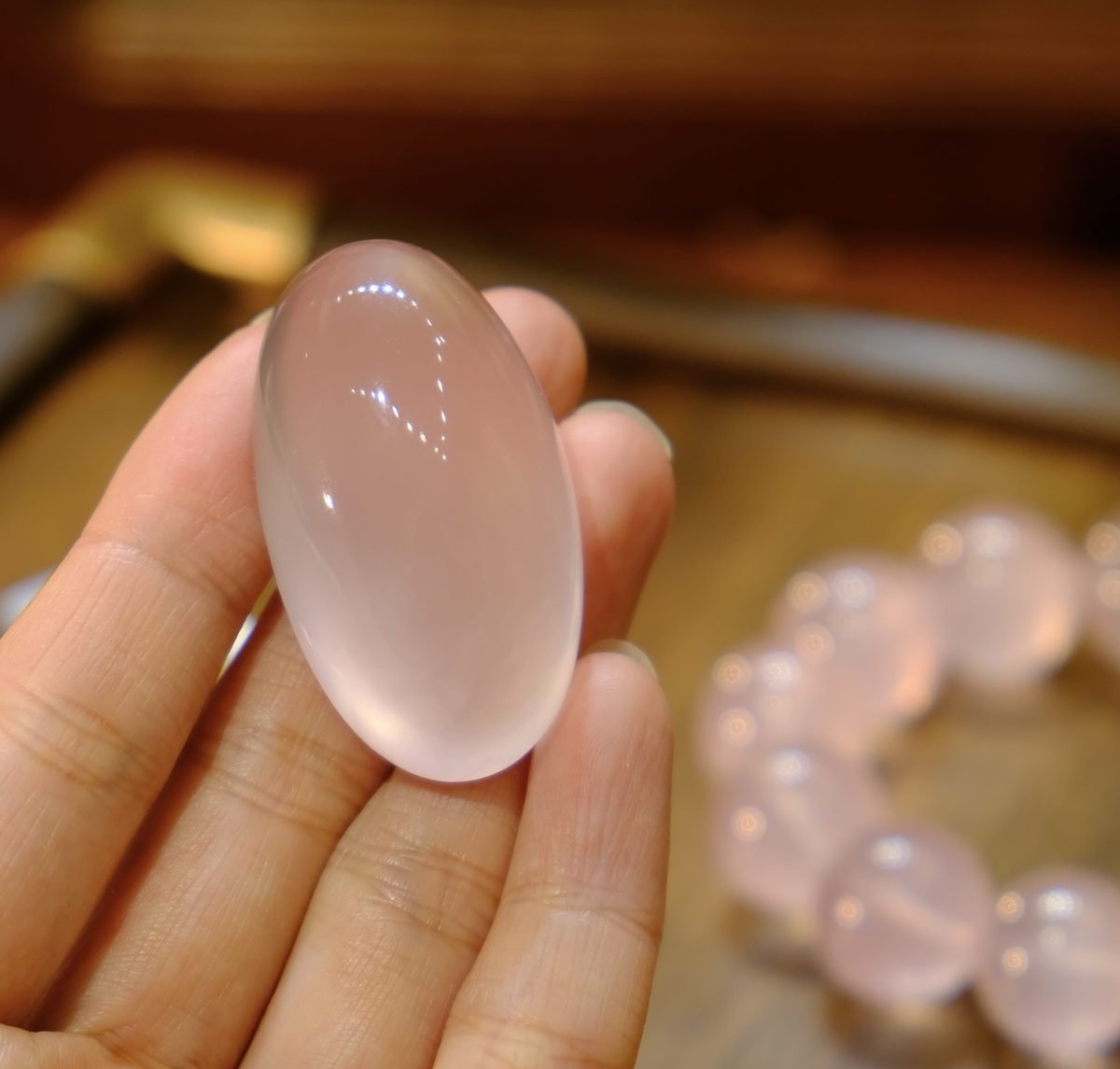 18.3mm Rose Quartz Necklace - Image 6
