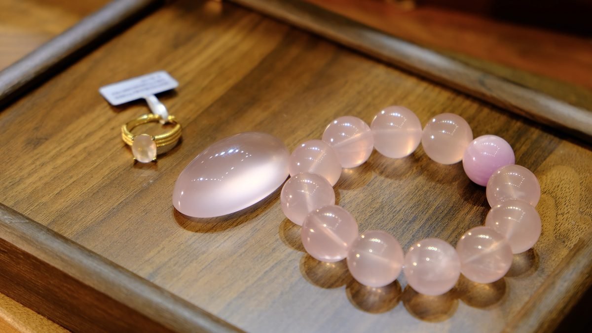 17.2mm Rose Quartz Bracelet with Kunzite - Image 3