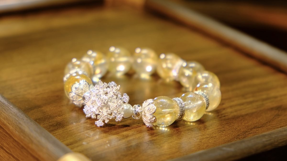 12.8mm Citrine Bracelet