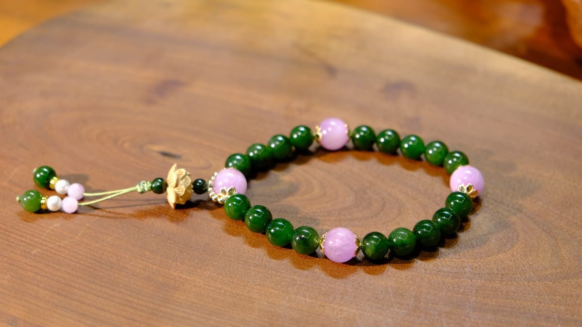 10mm Amethyst Bracelet with Kunzite — Ref. 00751