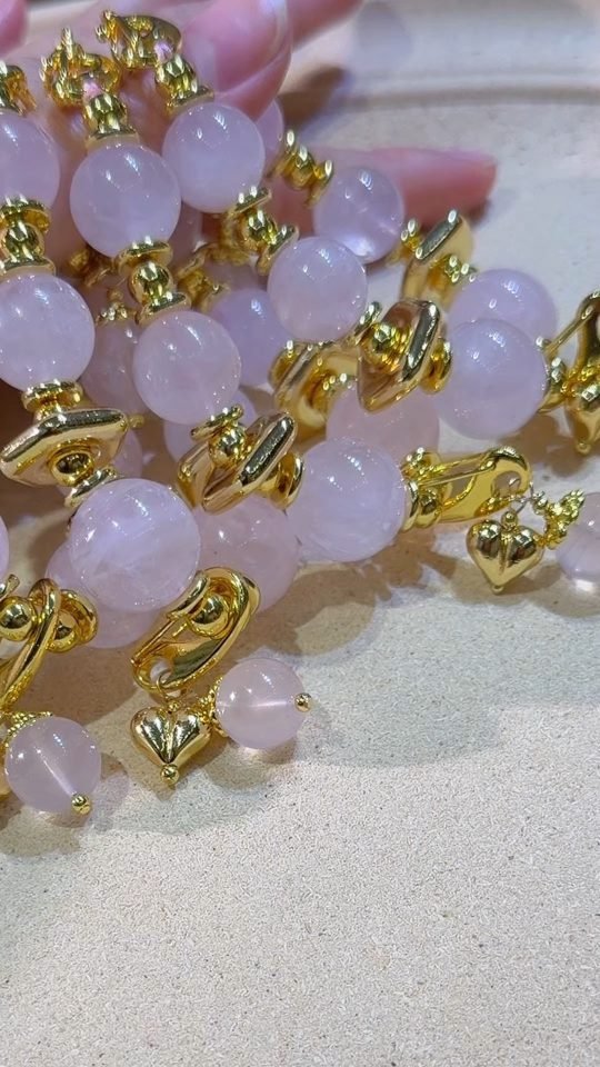 14-16.7mm Rose Quartz Bracelet — Ref. 00767
