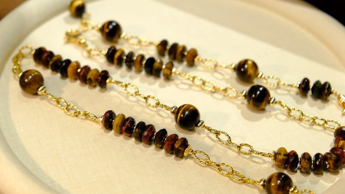 Citrine Necklace with Tiger Eye — Ref. 00803 - Image 2