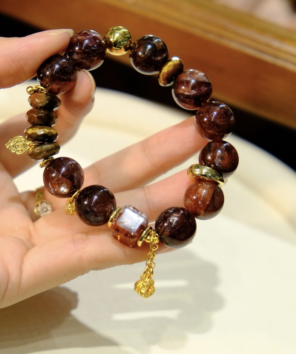 13.5mm Citrine Bracelet with Tiger Eye - Image 2