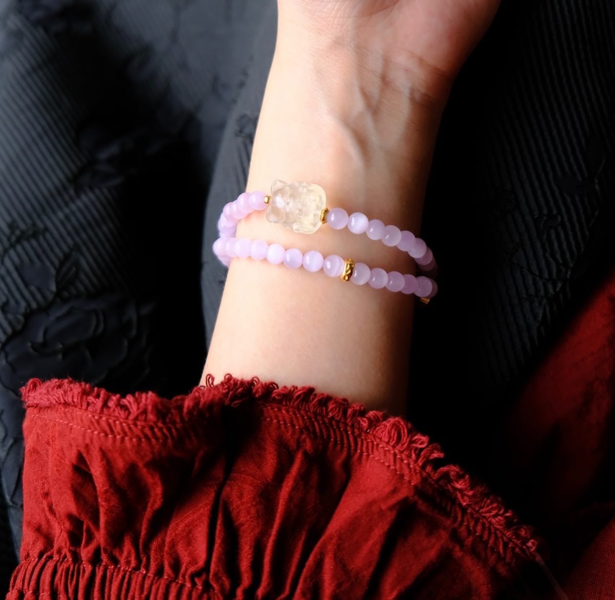 Amethyst Bracelet with Citrine & Kunzite — Ref. 00867 - Image 4