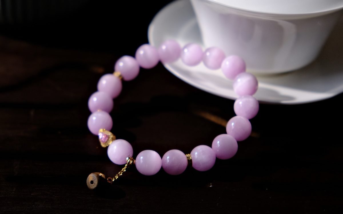 Amethyst Bracelet with Kunzite & Tourmaline