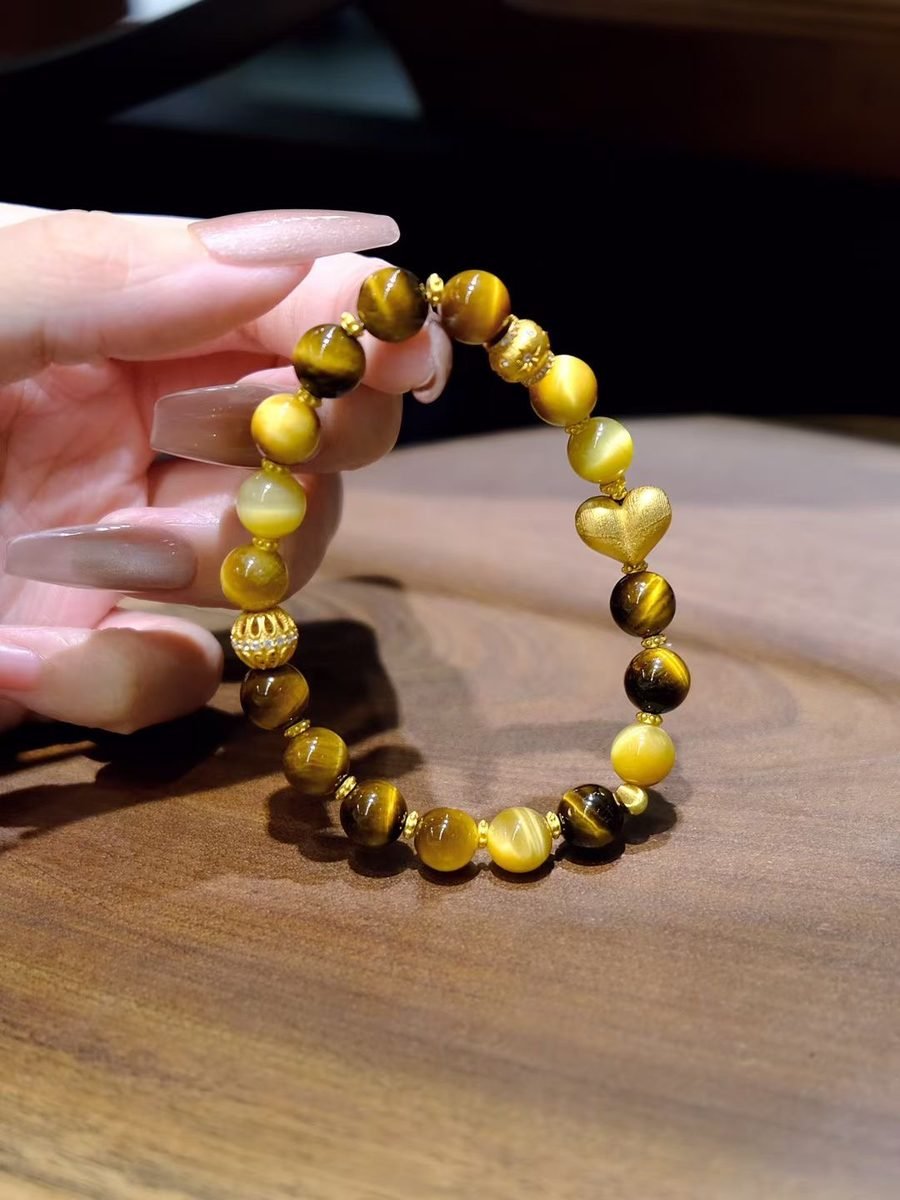 Citrine Bracelet with Tiger Eye — Ref. 00910