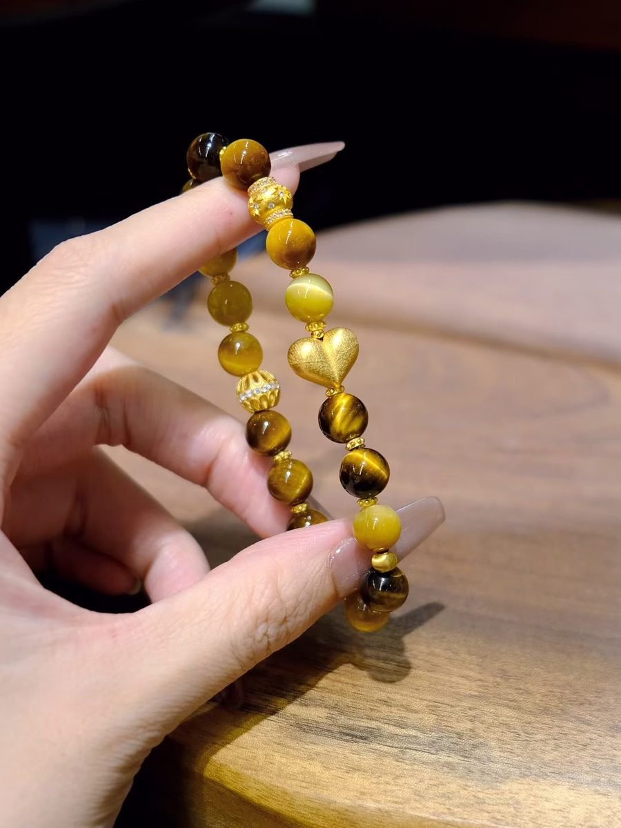 Citrine Bracelet with Tiger Eye — Ref. 00910 - Image 2