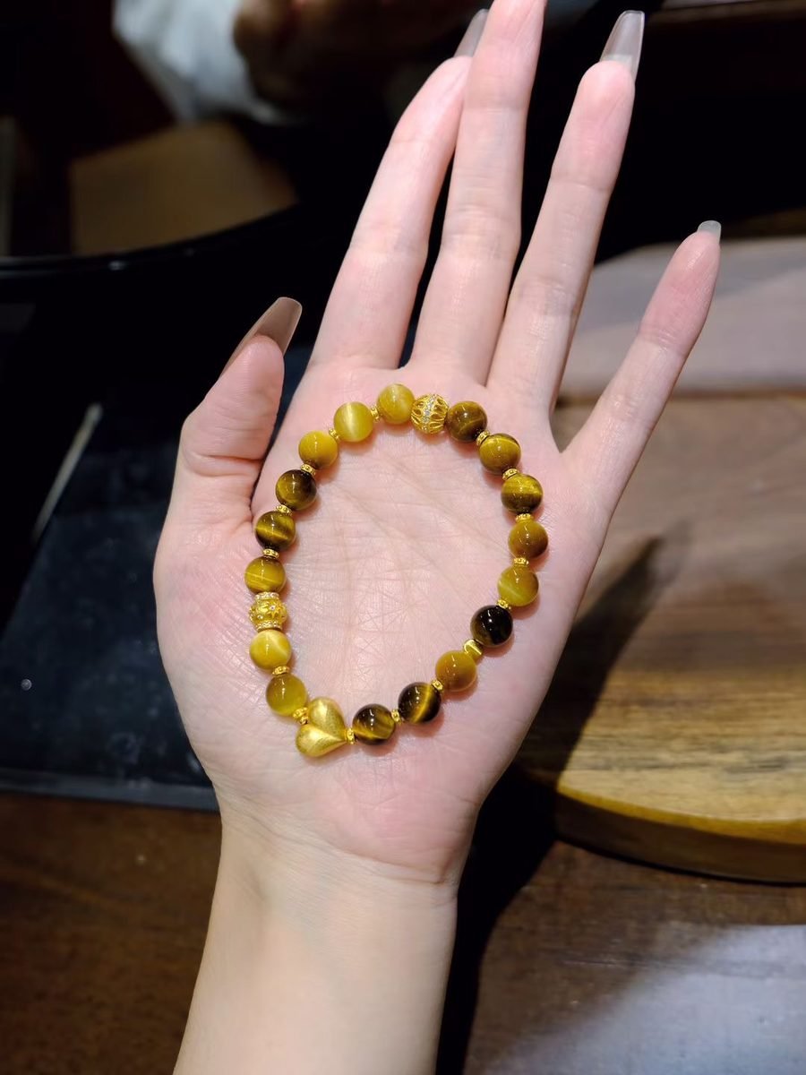 Citrine Bracelet with Tiger Eye — Ref. 00910 - Image 3
