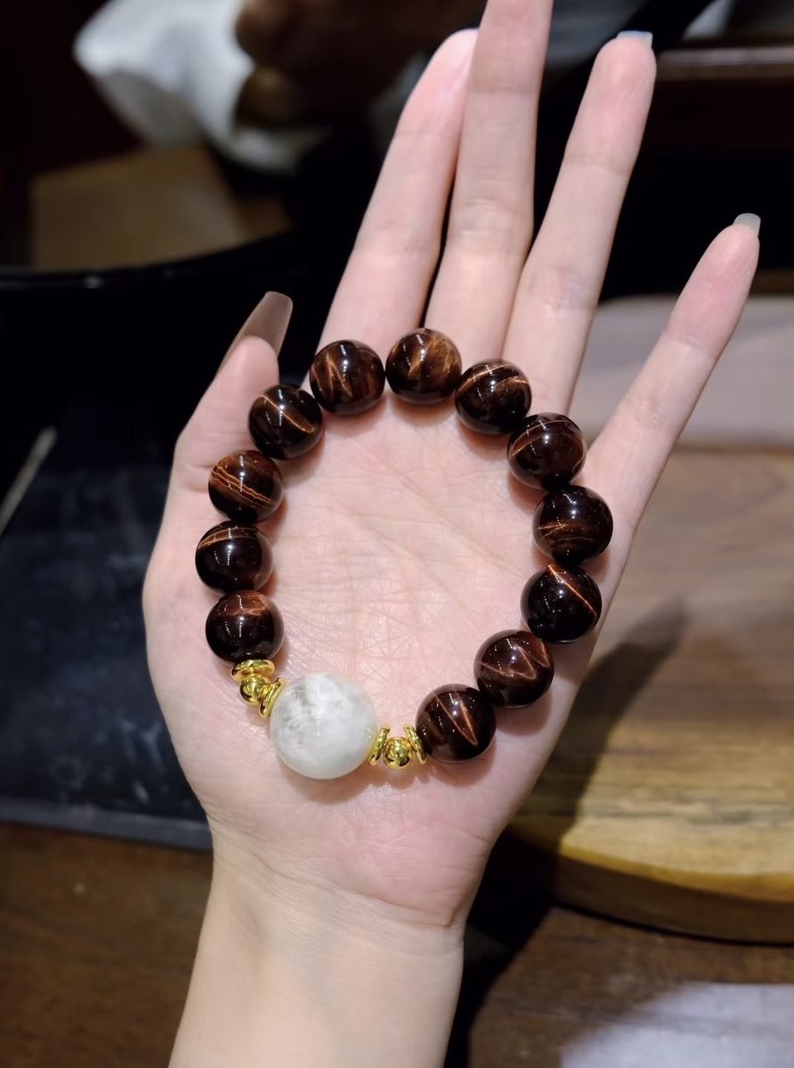 Citrine Bracelet with Tiger Eye — Ref. 00925