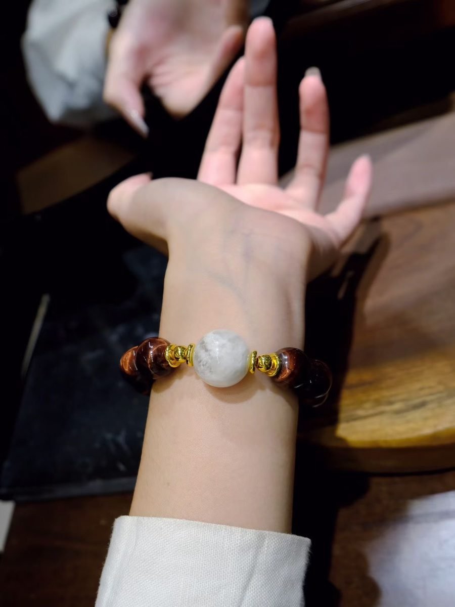 Citrine Bracelet with Tiger Eye — Ref. 00925 - Image 4
