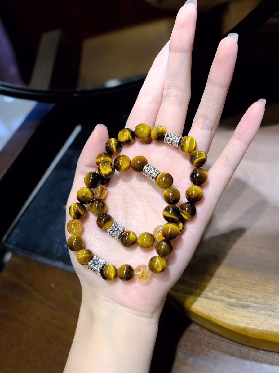 Citrine Bracelet with Tiger Eye — Ref. 00993