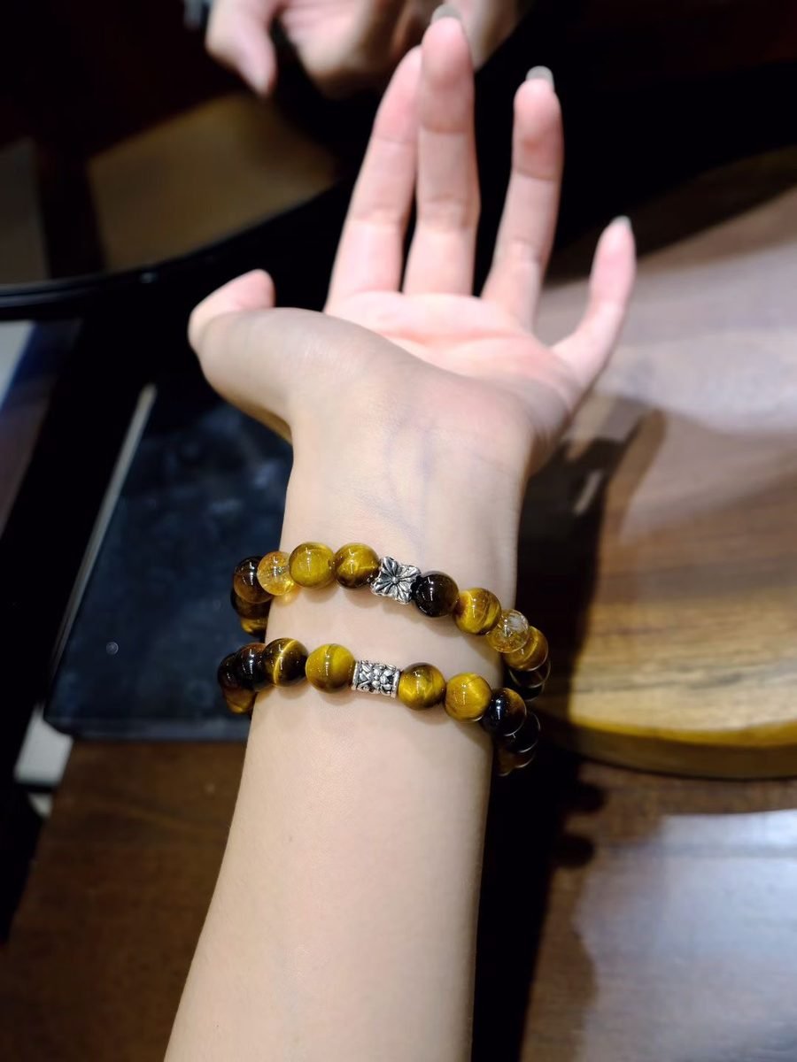 Citrine Bracelet with Tiger Eye — Ref. 00993 - Image 3