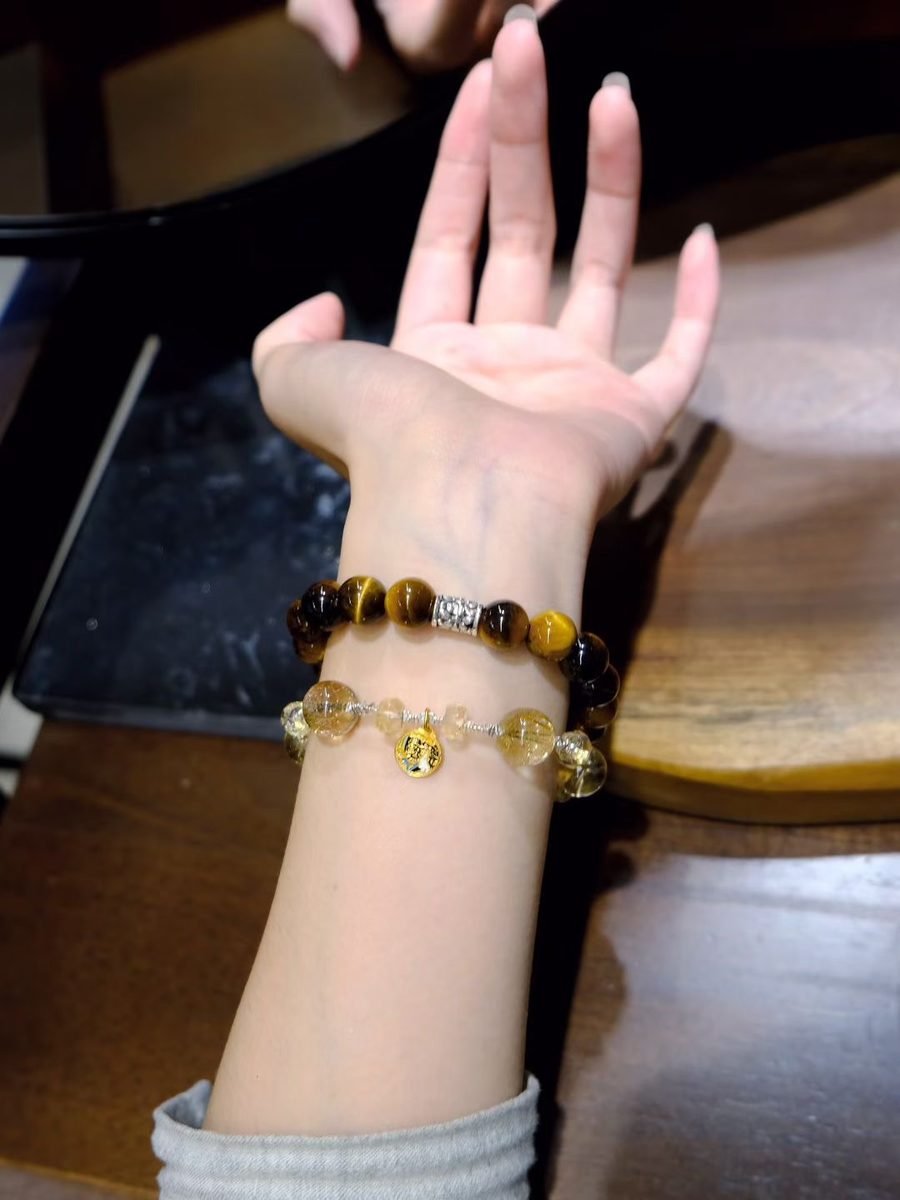 Citrine Bracelet with Tiger Eye — Ref. 00993 - Image 4