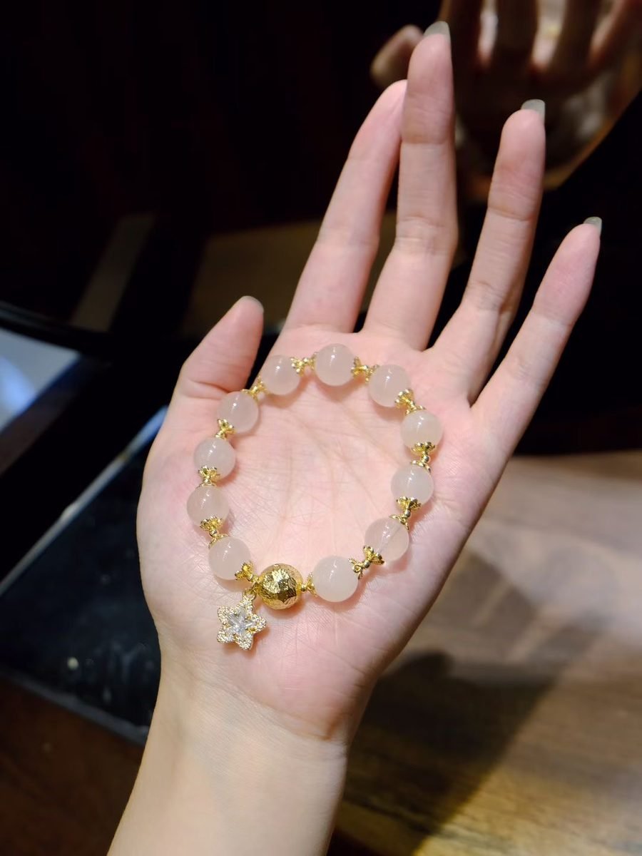 10mm Rose Quartz Bracelet — Ref. 01023